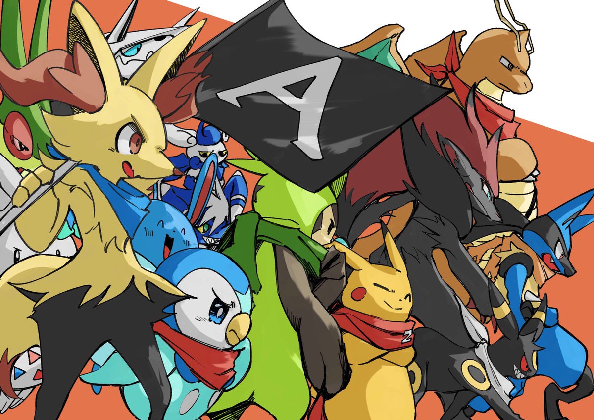 ゲッコウガ ,ルカリオ ,ピカチュウ ,ポッチャマ 「激アツ#ポケダンICMA