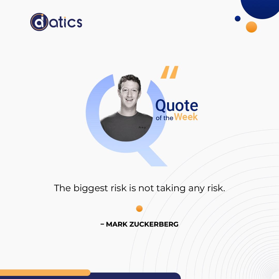 DaticsAI's tweet photo. 𝐀𝐫𝐞 𝐲𝐨𝐮 𝐩𝐥𝐚𝐲𝐢𝐧𝐠 𝐢𝐭 𝐬𝐚𝐟𝐞 𝐨𝐫 𝐭𝐚𝐤𝐢𝐧𝐠 𝐚 𝐥𝐞𝐚𝐩 𝐨𝐟 𝐟𝐚𝐢𝐭𝐡? Remember, the biggest reward often comes from taking the biggest risk. 🚀

#MondayMotivation #RiskTaking #Entrepreneurship #StartupLife #innovation #daticsglobal https://t.co/ySfvMKga43