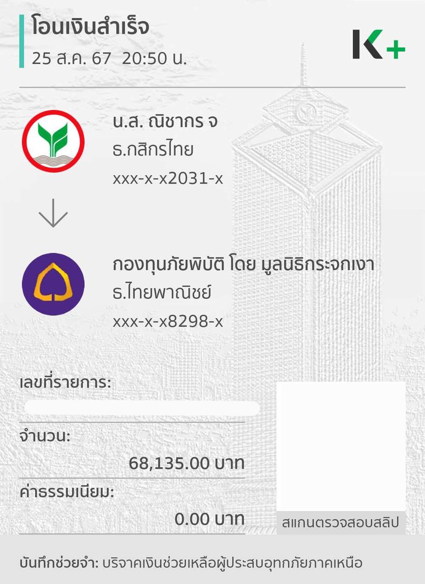 TENzenter's tweet photo. ในนาม เตนล์ ชิตพล ลี้ชัยพรกุล และแฟนคลับ

ขอสนับสนุนทุนทรัพย์รวมเป็นเงินทั้งสิ้น 136,270 บาท ช่วยเหลือน้ำท่วมภาคเหนือ ผ่านโครงการศูนย์ภัยพิบัติ มูลนิธิกระจกเงา 68,135 บาท และ สภากาชาดไทย 68,135 บาท ค่ะ

 #TEN #TENLEE #เตนล์ https://t.co/duOLXwc8B4