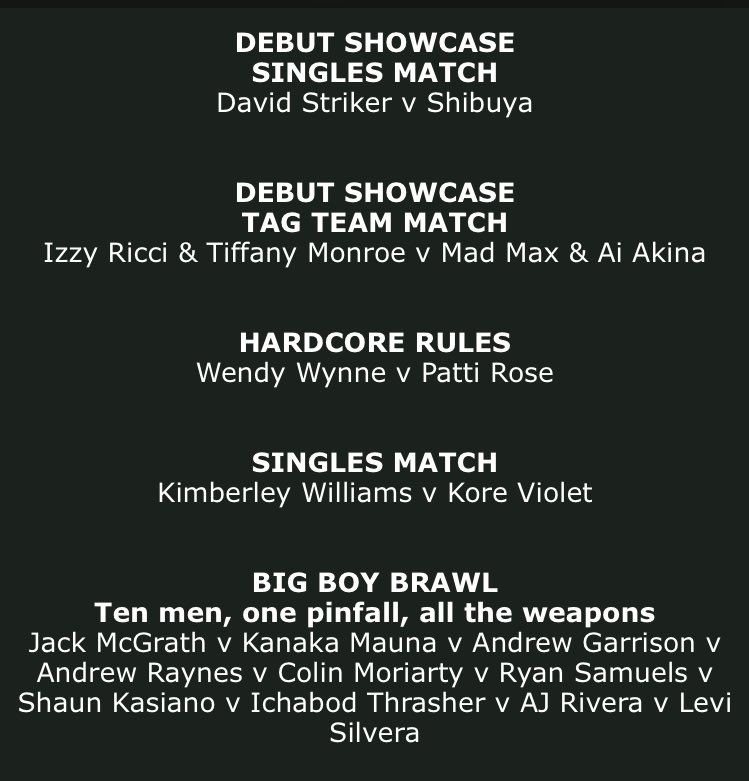 5lakeswrestling's tweet photo. The final full lineup has been released, ahead of our return in 8 days time. 

LIVE! From Ottawa. 

Tuesday 3rd September.

15 matches.

56 wrestlers.

Let’s ‘ave it.. https://t.co/WvEIErztTQ
