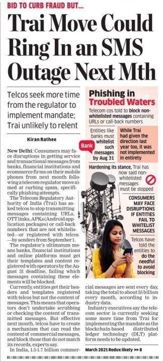 TRAI's impending SMS regulations can disrupt and impact communications for millions. This will be a mighty-shakeup for telecom and financial sectors. Tanla will be addressing this clarion-call at the upcoming GFF on August 28 at Mumbai.