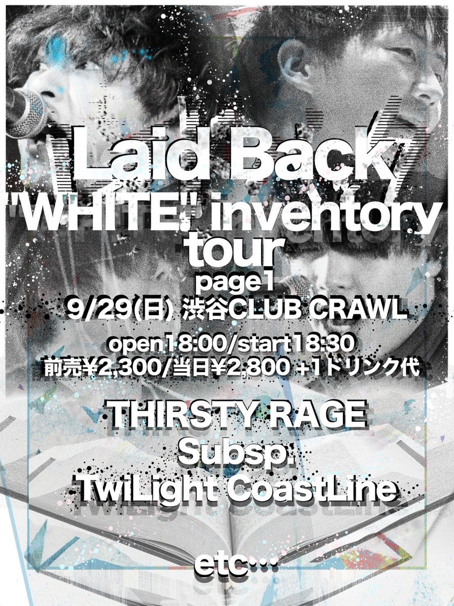 Subsp_0814's tweet photo. 🌞ライブ情報🌞

●9/29(日)
●渋谷CLUB CRAWL

adv / door : ¥2,300(1D) / ¥2,800(1D)
open / start : 18:00 / 18:30

チケット取り置きはDMへ🎫 https://t.co/cd5bJNL7tQ