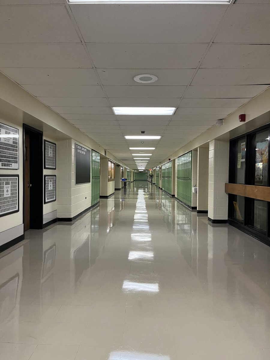 Thank you to the amazing caretaking team! These floors are super shiny to welcome back our students! <a href="/tdsb/">Toronto District School Board</a>