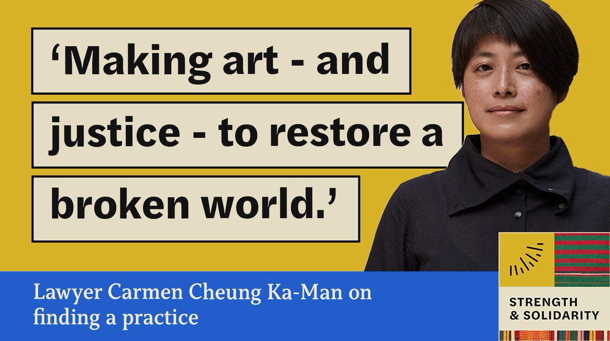 The Symposium on Strength and Solidarity (@strengthandsol) on Twitter photo We're revisiting a powerful coda of the S&S #podcast featuring <a href="/ccheungkm/">Carmen Cheung Ka-man</a> . As a lawyer, Carmen has found a unique way to integrate #art and #justice in her practice, aiming to restore a broken world.
🎧 Catch the replay of Ep. 40 here: lnkd.in/dViJC9w7
#ArtAndJustice We're revisiting a powerful coda of the S&S #podcast featuring <a href="/ccheungkm/">Carmen Cheung Ka-man</a> . As a lawyer, Carmen has found a unique way to integrate #art and #justice in her practice, aiming to restore a broken world.
🎧 Catch the replay of Ep. 40 here: lnkd.in/dViJC9w7
#ArtAndJustice