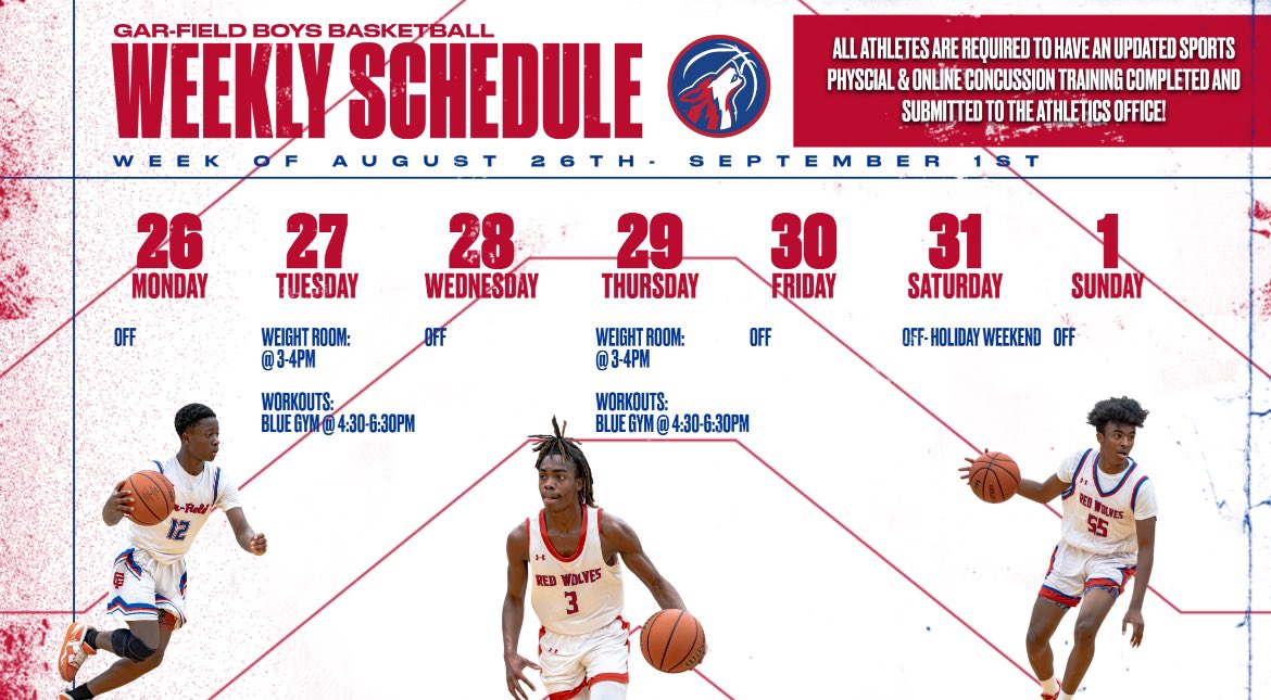 GFHSBoysBball's tweet image. Boys basketball workout schedule for the week! #seasonstartsnow See yall Tuesday &amp;amp; Thursday! 

#GFStrong