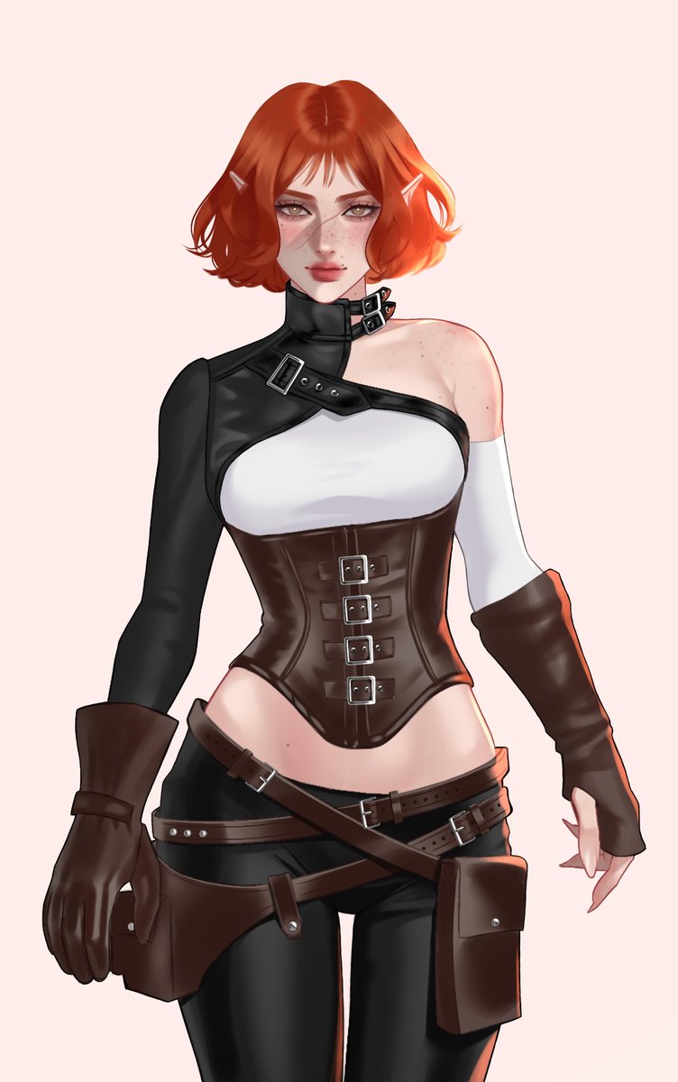 The last one I finished, I loved her face so much 💖

#DnDcharacter #commissionsopen #artmoots