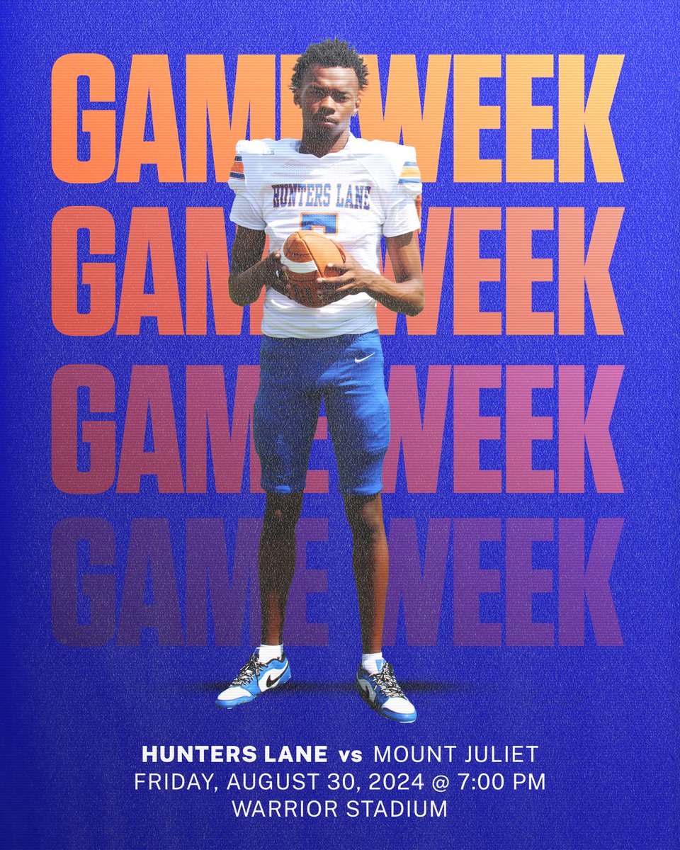 Hunters Lane Football (The Lane) 14 Playoff Births (@hlfootball_) on Twitter photo Join us this Friday, August 30, 2024, at
7 PM as we host <a href="/MJGOLDENBEARFB/">MT. JULIET FOOTBALL</a>. Purchase tickets at the gate or on GoFan. Remember that all MNPS events have a clear bag policy. Safe travels to all! gofan.co/event/1574078 Join us this Friday, August 30, 2024, at
7 PM as we host <a href="/MJGOLDENBEARFB/">MT. JULIET FOOTBALL</a>. Purchase tickets at the gate or on GoFan. Remember that all MNPS events have a clear bag policy. Safe travels to all! gofan.co/event/1574078