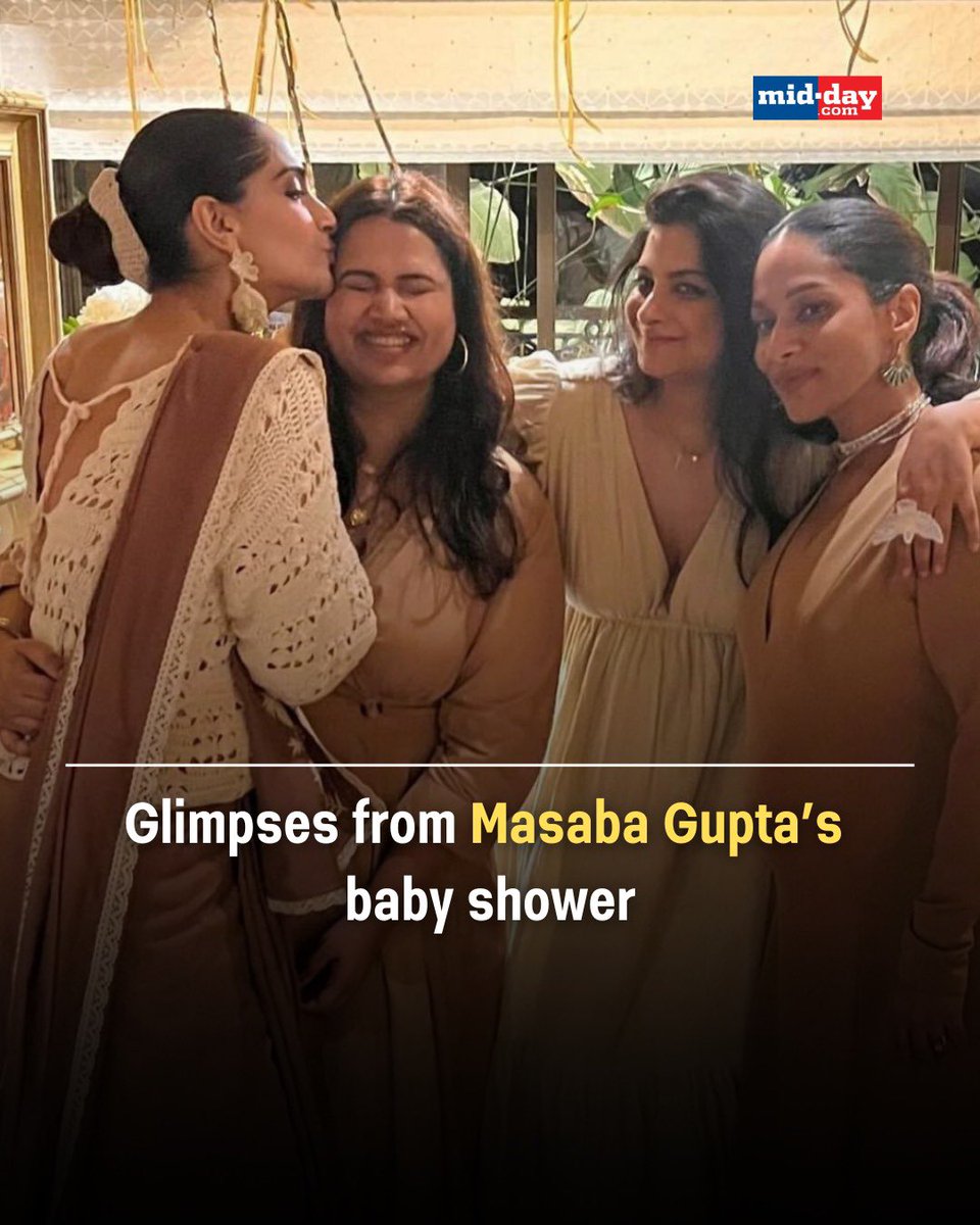mid_day's tweet image. Celebrating Masaba Gupta’s baby shower with joy, laughter, and love—beautiful moments of happiness and elegance shared with family and friends!

#neenagupta #masabagupta #babyshower #bollywood #bollywoodbuzz #celebritylife #entertainment