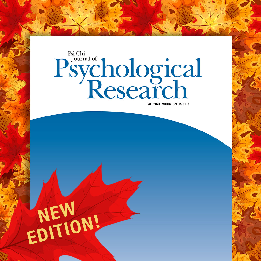 The latest Psi Chi Journal issue is out!

Check out the latest research on:
· effects of color and lighting temperature on mood and cognitive performance,
· race differences in stressor related negative affect and daily rumination,
· and more!

Read here: psichi.org/page/293JNFall…