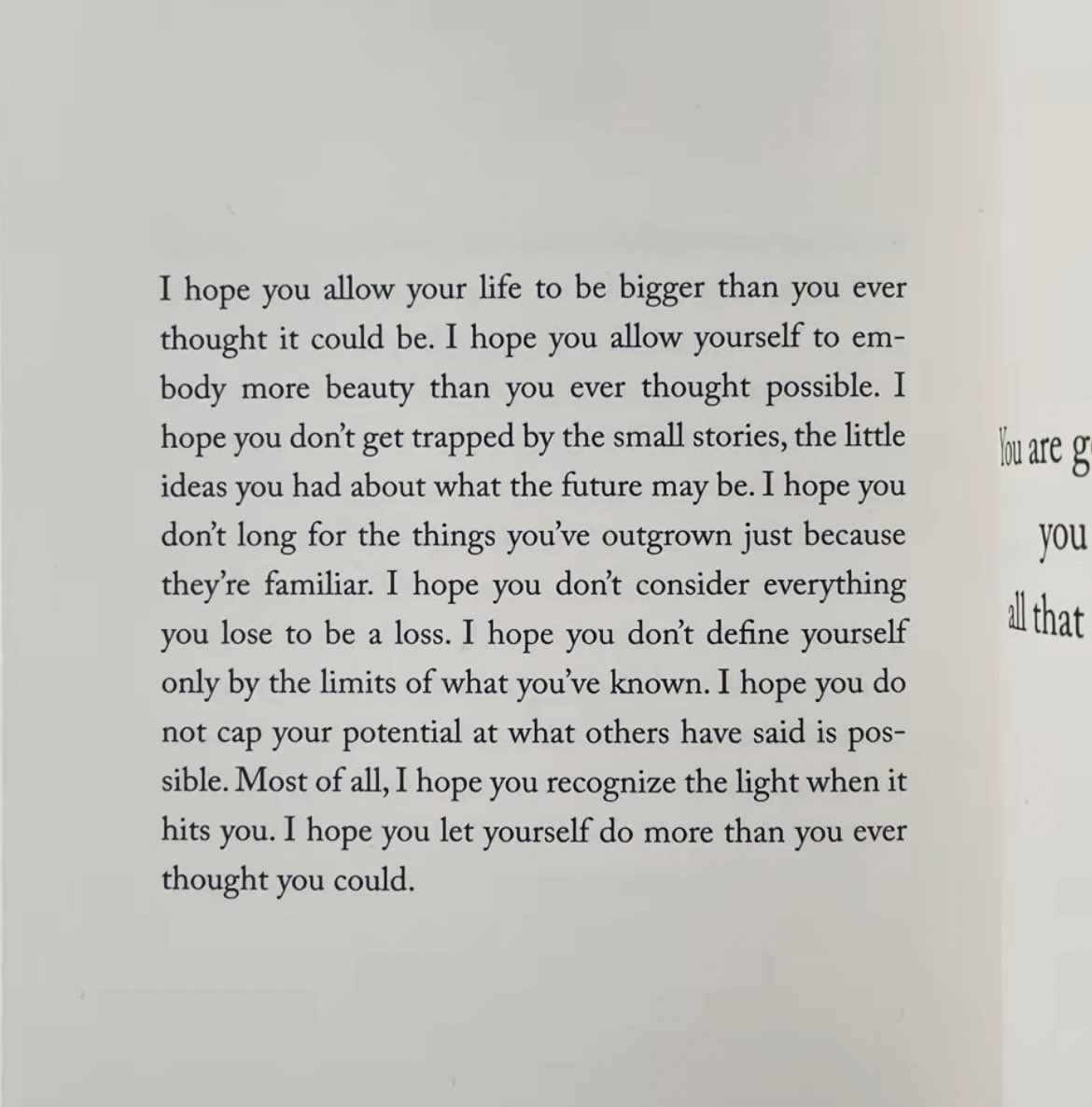 i hope you let yourself do more than you ever thought you could