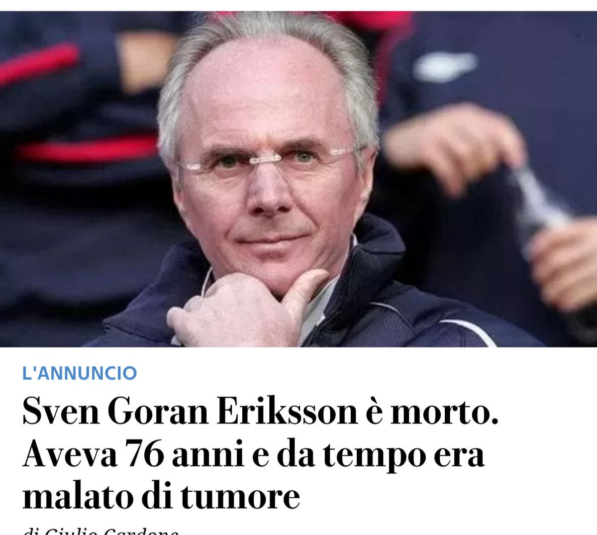 AntoniFerrante's tweet photo. Custodisco ancora gelosamente il suo autografo che mi fece da ragazzino.
Un modello di sport come pochi.
Ciao #Svenn #Eriksson https://t.co/FLNYZncHPC
