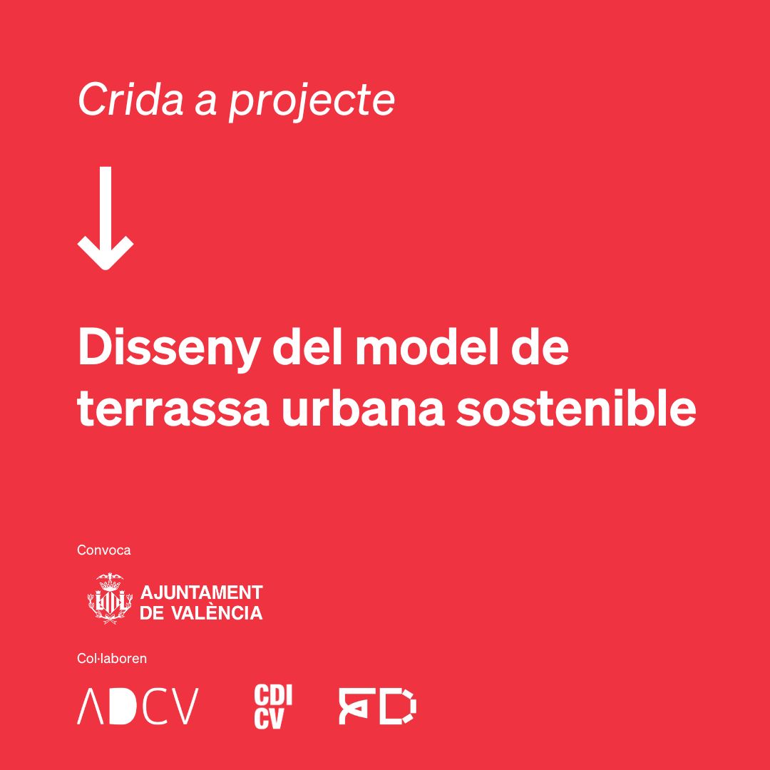 📢Crida a projecte de l'<a href="/AjuntamentVLC/">Ajuntament València</a> per al disseny d'un model de terrassa urbana sostenible
🔺Dirigida a professionals, estudis o empreses de CV. Col·laboren <a href="/ADCV_com/">ADCV</a>, <a href="/CDICV/">CDICV</a> i <a href="/fundaciodisseny/">Fundació del Disseny de la Comunitat Valenciana</a>
⭕️Pressupost: 10.000 euros (IVA inclòs)
✍️Fins:12/09
Info📌adcv.com/val/llap-terra…
