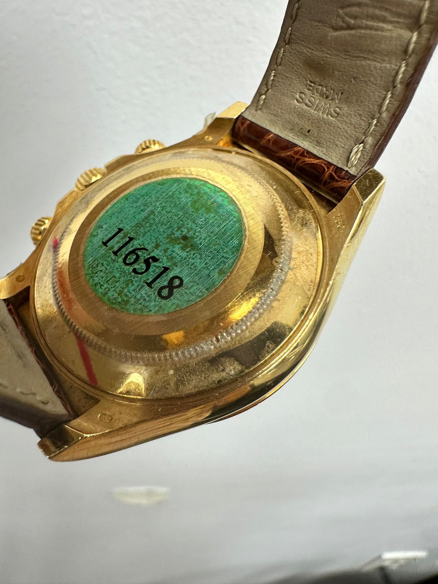 Green sticker on back of rolex discount