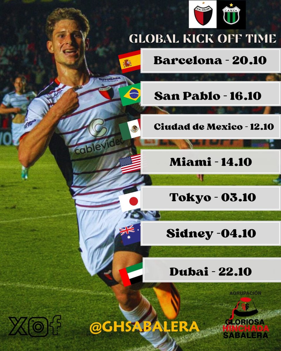 ghsabalera's tweet photo. 🌍¿Desde que parte del mundo vas a ver el partido hoy? 

#ColónChicago 
#VamosSabalero
#GloriosaHinchadaSabalera
#Barcelona #SanPablo #Mexico #Miami #Tokyo #Sidney #Dubai 
#SabalerosPorElMundo https://t.co/yjRIcRA3d7