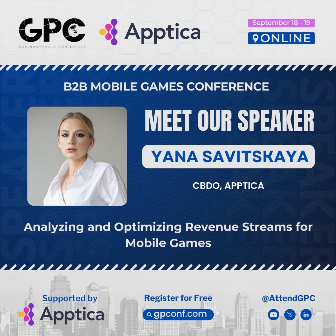 Meet the speakers of GPC Online, supported by Apptica! 📢

🎙️ Yana Savitskaya, CBDO, <a href="/Apptica_com/">Apptica.com</a>

Yana has played a pivotal role in driving significant product growth, securing new partnerships, and closing key deals that have contributed to the company's success.