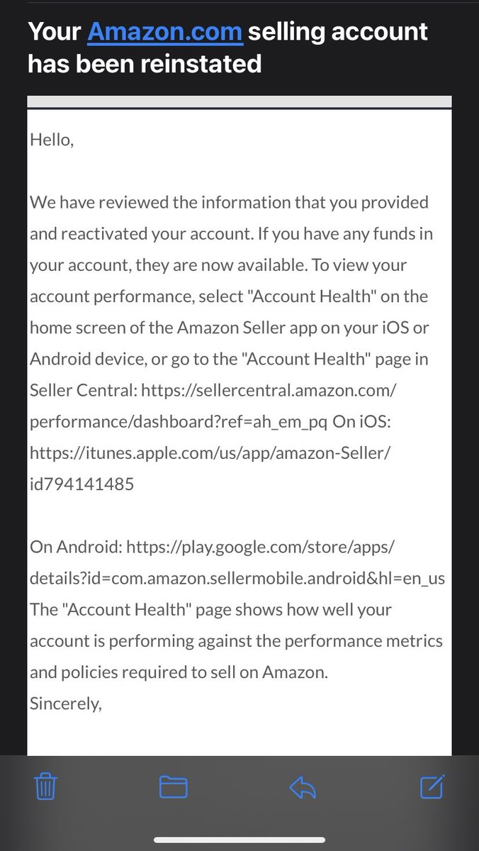 On July 31, Amazon tried to stop me and deactivated my account. Funds held and thousands of dollars worth of stock stuck.

26 days later, with the precious help of <a href="/Rambler_Amz/">Rambler | X -Amazonian | Account Health Expert |</a>, my account is back on track.

I can assure you, I will come back stronger and bigger.

Expect me.