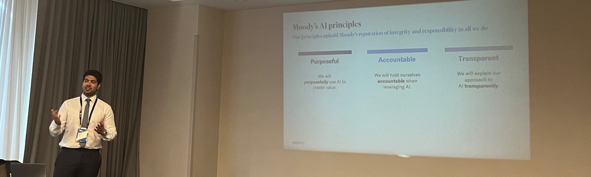 NateWorrell's tweet photo. @Moodys teammate Biren dropping insight on #GenAI https://t.co/tJ34GsRJsF