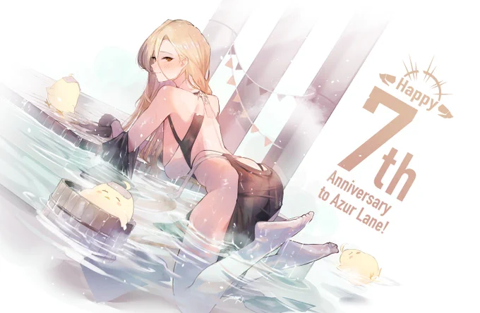 7周年おめでとうございます  #アズレン7周年アート