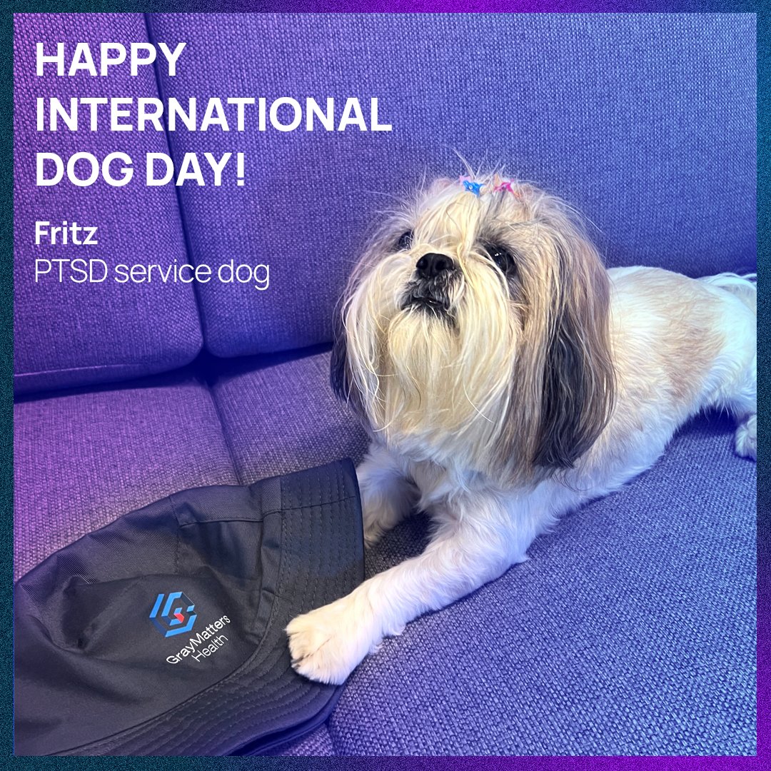 🐶Happy International Dog Day!   

Not only are they man's best friend, but dogs can be tremendously helpful to those living with PTSD!   

🐕 A dog's unwavering companionship and emotional support can provide comfort, reduce loneliness, and alleviate anxiety. 
🦴 Some dogs can