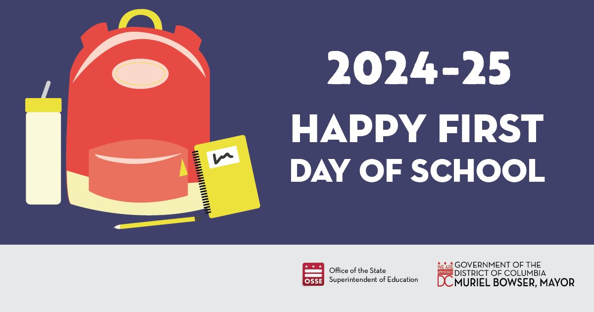 Welcome back, DC! We wish all DC teachers, staff, students and their families a happy first day of school and a year filled with learning, growth and fun. #FirstDayDC #BacktoSchool2024
