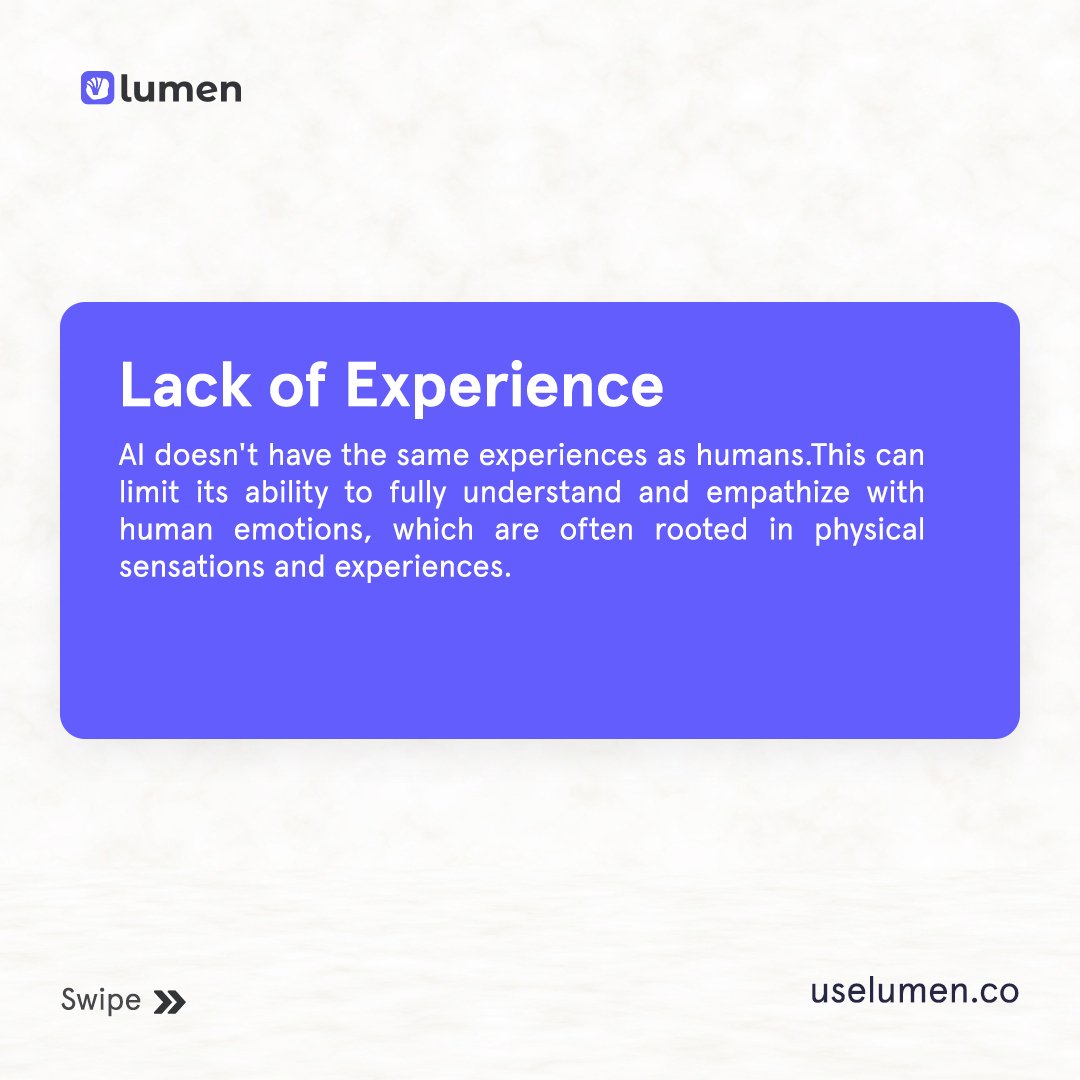 uselumen's tweet photo. Can AI truly understand human emotions? Is it a waste of time or can it genuinely enhance our experiences?

➡️ Swipe now to see the breakdown on AI's emotional intelligence.

Check out our blog for more insights on AI &amp; its applications at https://t.co/FKKdToiUZk

#AI #Emotions https://t.co/Rq2KOLDeFI