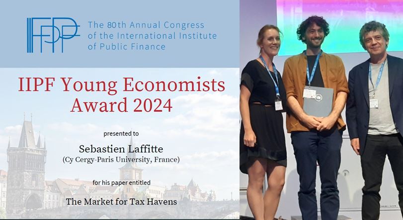 One IIPF Young Economists Award goes to Sebastien Laffitte (Cy Cergy-Paris University, France) for his paper "The Market for Tax Havens" presented at #IIPF2024.