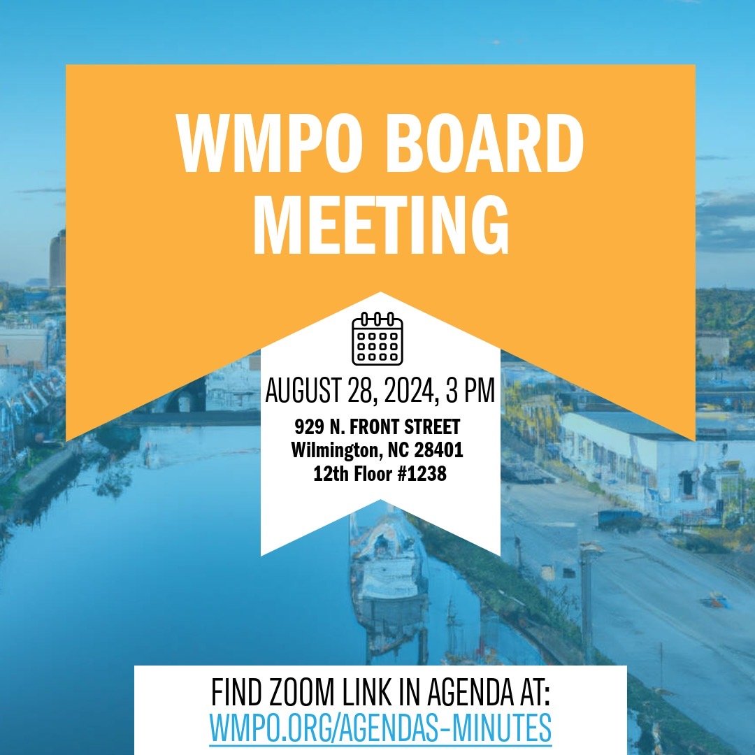 The WMPO Board will have a regular meeting this Wednesday, August 28, at 3pm. A Zoom link and the agenda can be found on the WMPO website.

The Board meeting will begin with an opportunity for public comments. 🎤