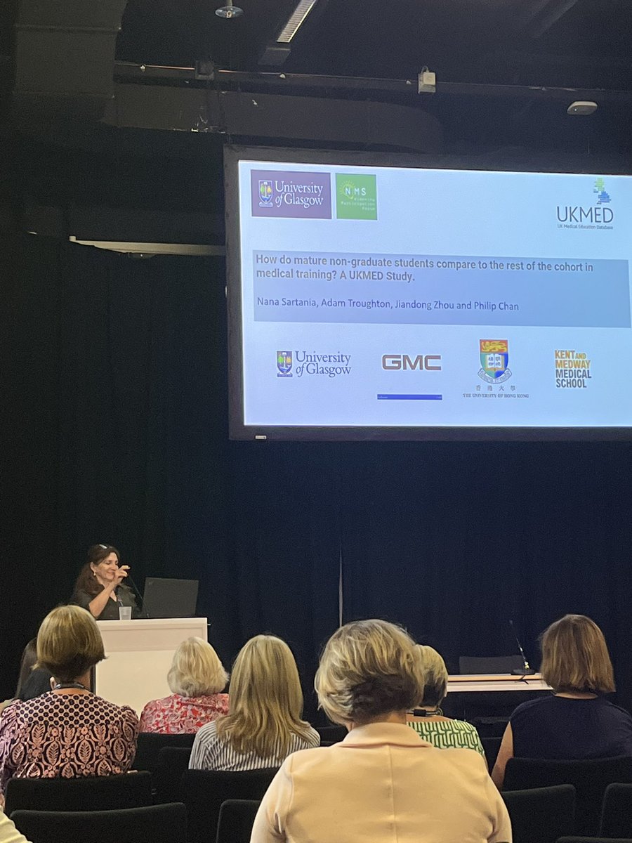 Great session this afternoon featuring our very own Prof Nana Sartania looking at how mature non-graduate students compare to more traditional students in medical school. #AMEE2024 #wideningaccess