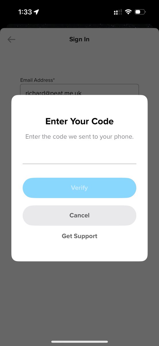 Dear <a href="/GoPro/">GoPro</a>, I’ll enter the code if you actually send me a code! Please add an option to use an Authenticator app so I’m not stuck locked out of the camera control app waiting for your SMS service to work!