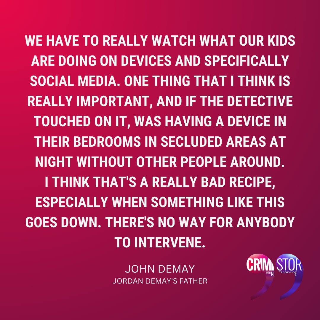 NancyGrace's tweet photo. Sextortion took the life of high school athlete #JordanDeMay. His father shares a message for other parents. Listen to the full program: https://t.co/UJVXuYSDQT https://t.co/o1JKhF6BOj