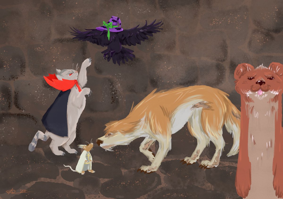 Aden_m_iles's tweet photo. CHEESE HEIST
Thank you to our lord and DM, @failurush for running this two shot. we love our silly little guys. A small painty sketch of THE BOIS

#commissionopen #dungeonsanddragons #DnD https://t.co/GLiAmgzokE