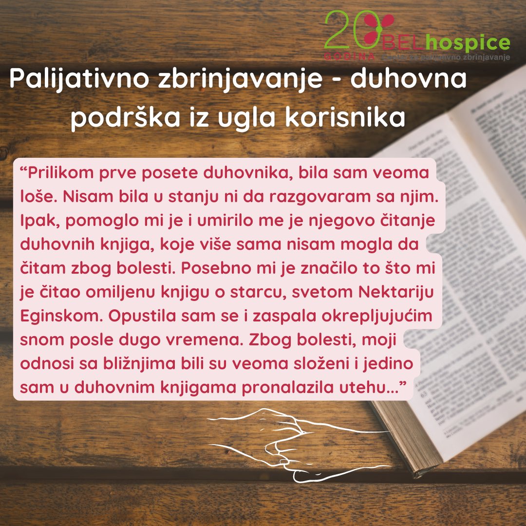 BELhospice's tweet photo. .#BELhospice #palijativnozbrinjavanje #duhovnapodrška https://t.co/RpIAwLYGza