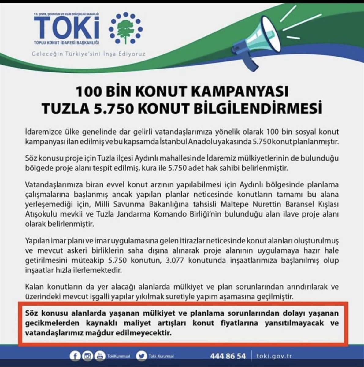 <a href="/YS_Turkoglu/">Selçuk Türkoğlu</a> Soru 7 ;
<a href="/Toki_Kurumsal/">TOKİ</a> Kendi sayfasında yazdığı açıklamayı ne sebeple iptal etti?