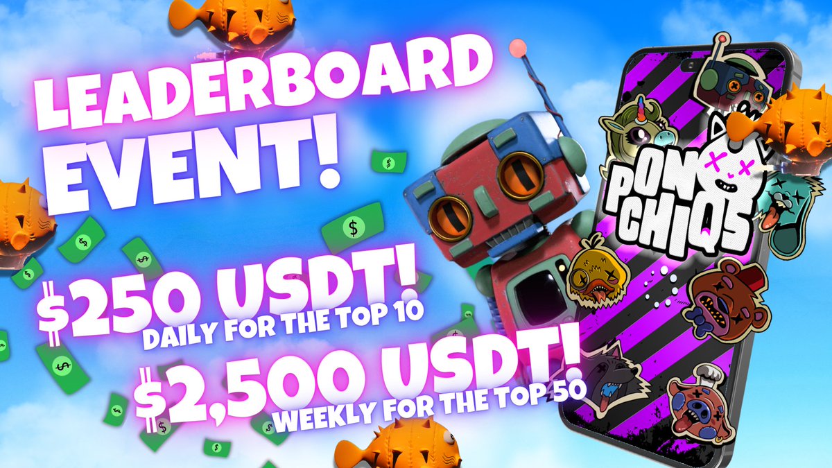 🚀 Dear PonchKickers, The Big Leaderboard Event is Live! 🚀

Amazing $USDT rewards await you every day and every week! More Referrals —&gt; More Rewards 💸

🔥 $250 USDT Daily for the Top 10
💰 $2,500 USDT Weekly for the Top 50

Join Now 👉 t.me/PonchKick_Bot

Details? 👇🏻 1/3🧵