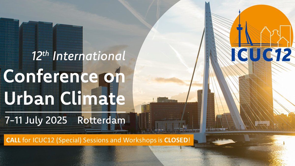 IAUrbanClimate's tweet image. 🚨 CALL for ICUC12 Special Sessions and Workshops is CLOSED! 🚨
Huge thanks to everyone who submitted! We received a fantastic number of proposals, showing the incredible interest in urban climate research. 🌍
Proposers will be notified by the end of September 2024. Stay tuned!