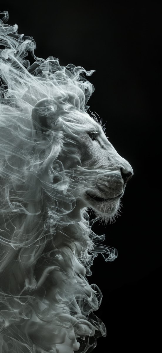 awesome smokey lion wallpaper