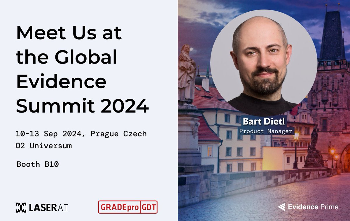 evidence_prime's tweet photo. 🎯 Are you attending the Global Evidence Summit 2024?

Connect with the GRADEpro team or stay tuned here for our insights and information about the event:
https://t.co/Ocr6yapOQB

Let’s connect at GES!

#GRADEpro #GES2024 https://t.co/5Wy8DEwBGH