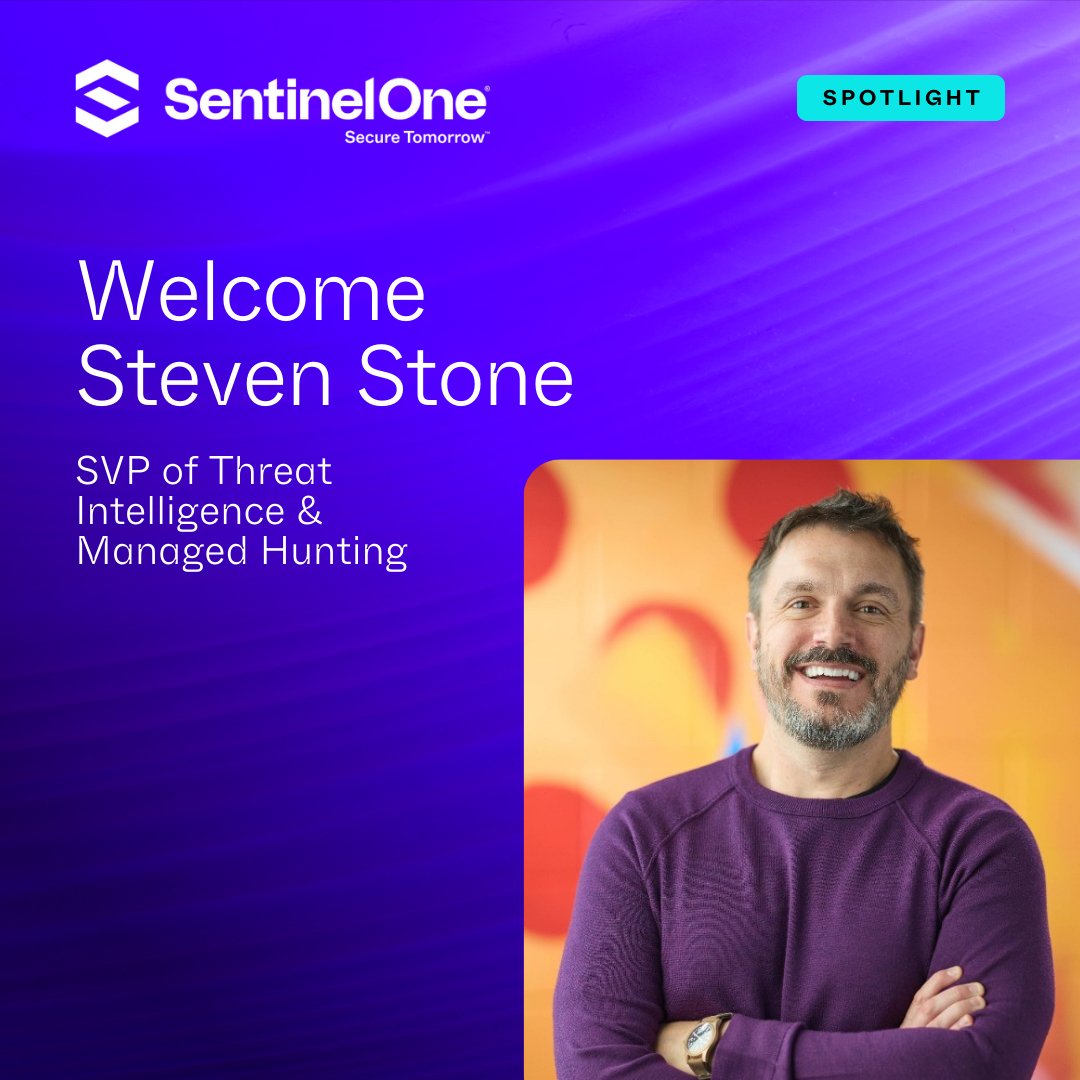 SentinelOne (@sentinelone) on Twitter photo 🎉Join us in welcoming <a href="/stonepwn3000/">Steve Stone</a>, SVP of Threat Intelligence & Managed Hunting. Steve’s world-class experience includes 15+ years of threat intelligence and event response spanning the U.S. military, intelligence community, and the private sector. His leadership roles at 🎉Join us in welcoming <a href="/stonepwn3000/">Steve Stone</a>, SVP of Threat Intelligence & Managed Hunting. Steve’s world-class experience includes 15+ years of threat intelligence and event response spanning the U.S. military, intelligence community, and the private sector. His leadership roles at
