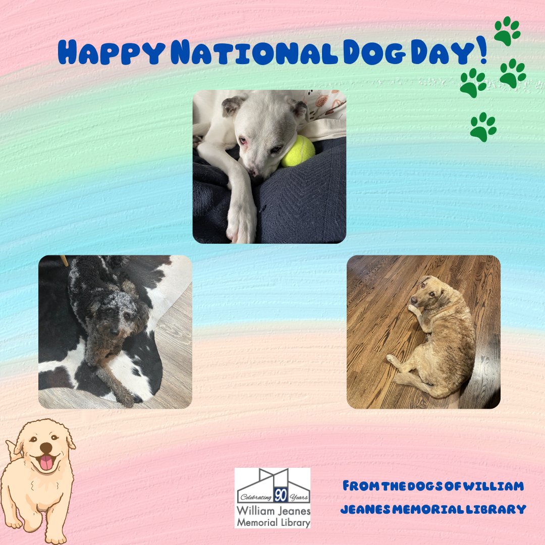 WmJnsLibrary's tweet image. Tell your dogs we say hi! 

#PawsomeGreetings #HelloFurBabies #LibraryDogs