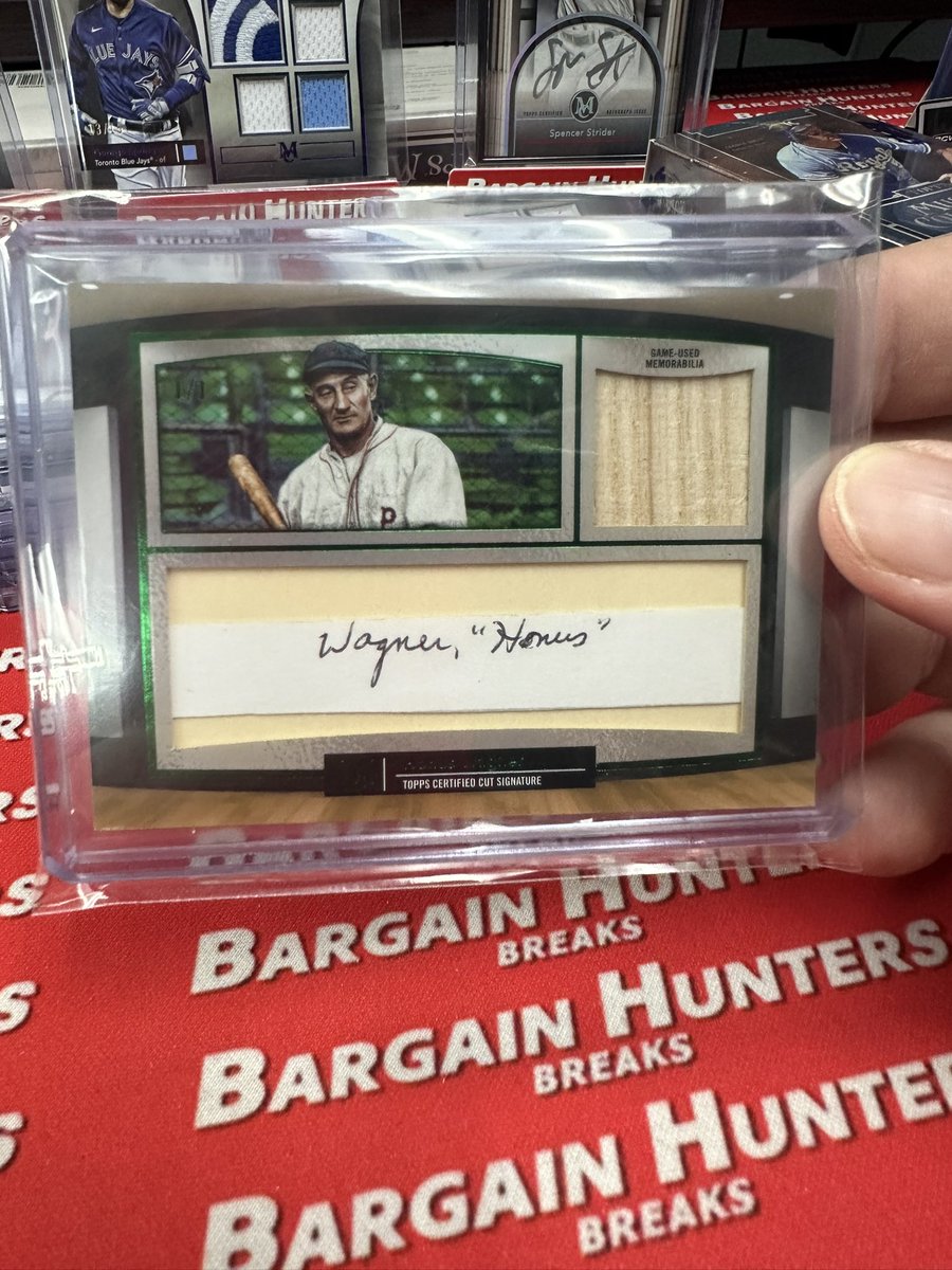 Rbargainhunters's tweet image. When you hit such a Monster Cut Auto that it leaves you speechless #storagewars #topps #fanaticslive #tradingcards #bargainhuntersbreaks #HonusWagner #MLB