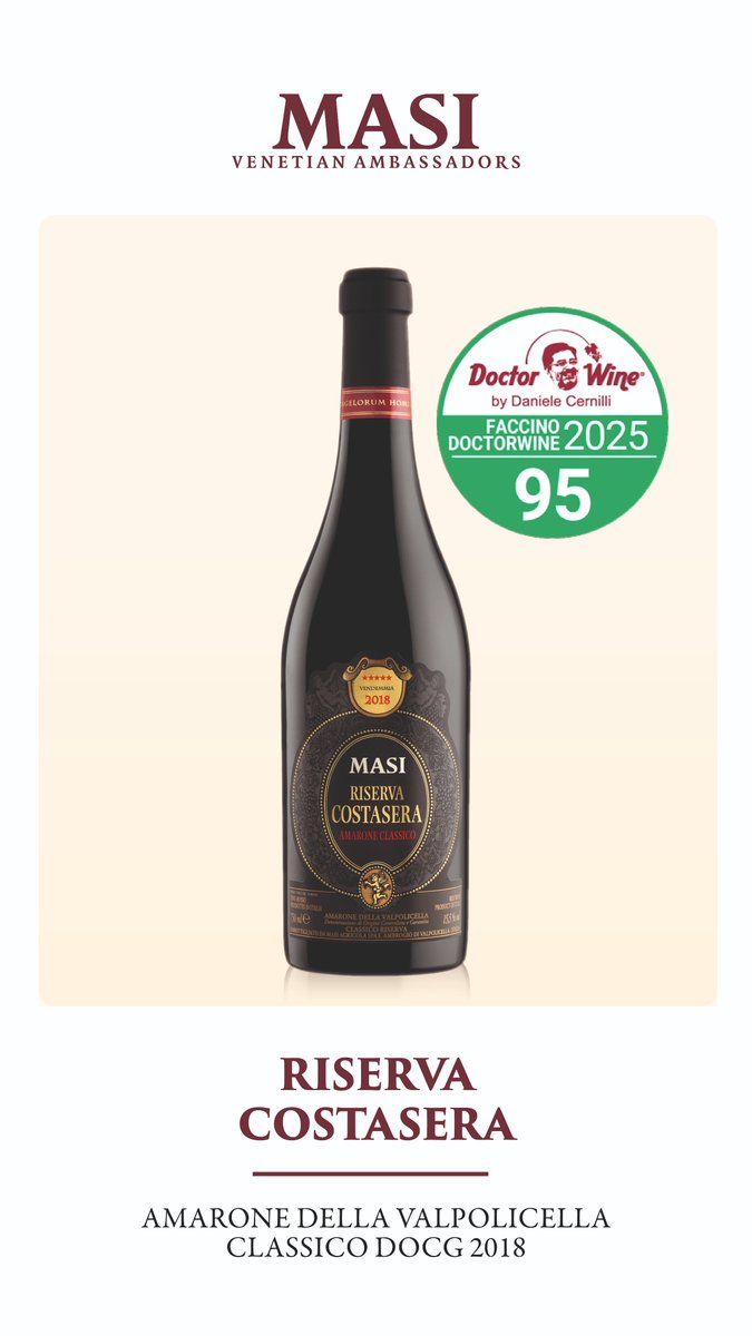 We're excited to share outstanding new scores for our Amarone wines! <a href="/DoctorWine/">William Boren</a> awarded Campolongo di Torbe 2015 a remarkable 99/100 for its excellence, while Riserva Costasera 2018 earned an impressive 95/100.