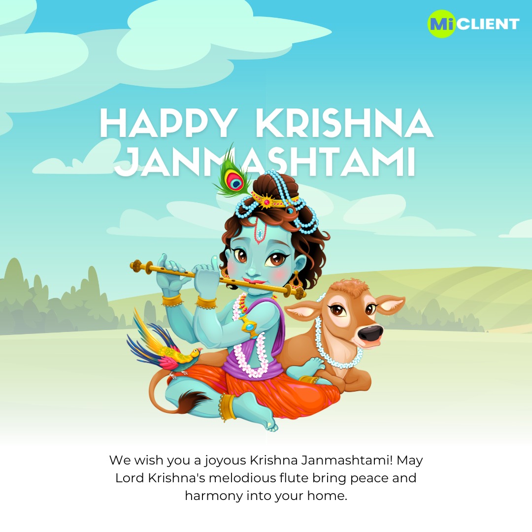 MiClient's tweet image. On this auspicious occasion of Janmashtami, may the teachings of Lord Krishna inspire us to lead with wisdom, compassion, and unwavering integrity in all that we do. 🌸🙏 

#Janmashtami #Leadership #Inspiration #CulturalHeritage #Festival #Monday #Auspicious #Krishna