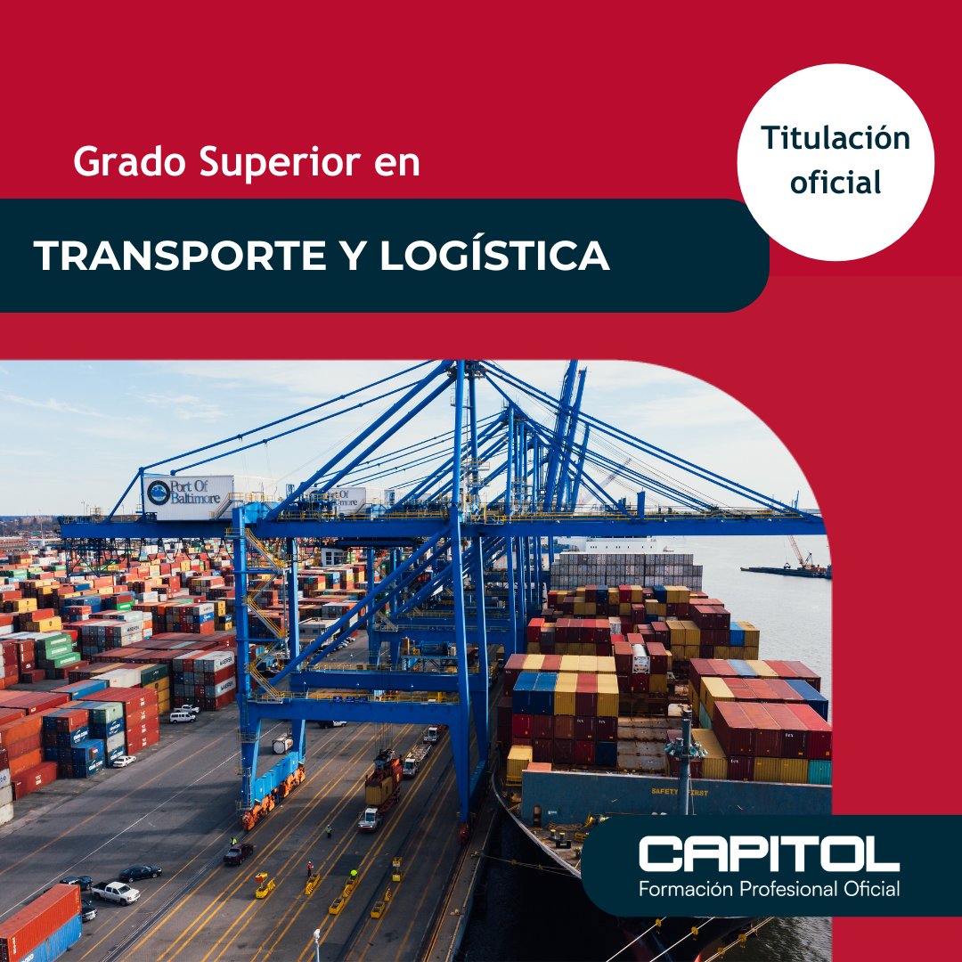🚛📦 ¿Quieres liderar la cadena de suministro? 

El Grado Superior en Transporte y Logística en Capitol te prepara para gestionar el transporte y la distribución a nivel global. 

Más información 👉 comunicaciones.capitolempresa.com/?c=98764 

#Transporte #Logística #FormaciónProfesional #Capitol