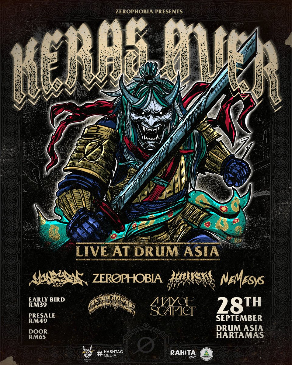 Get ready to unleash your inner beast! KERAS ØVER happening on September 28th at Drum Asia, Hartamas will be rocking with an epic lineup such:

<a href="/zerophobiamy/">𝐙𝐄𝐑Ø𝐏𝐇𝐎𝐁𝐈𝐀</a> 
<a href="/krustyhc/">K R U $ T Y</a> 
<a href="/thisisnemesys/">𝗡𝗘𝗠𝗘𝗦𝗬𝗦</a> 
<a href="/moneybag1327/">Moneybag1327</a> 
<a href="/MayOfScarlet_MY/">May of scarlet</a> 
<a href="/findctp/">centipede</a> 

Early bird ticket: RM39

wa.link/8xxn8c