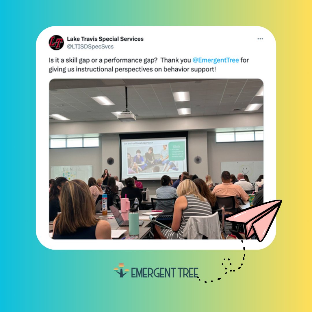 EmergentTree's tweet image. @ltisdschools is equipping their team with the tools and strategies needed to better support their students’ behavioral needs! 

#LakeTravisISD #BehaviorSupport #Education #TeachingTools #StudentSuccess