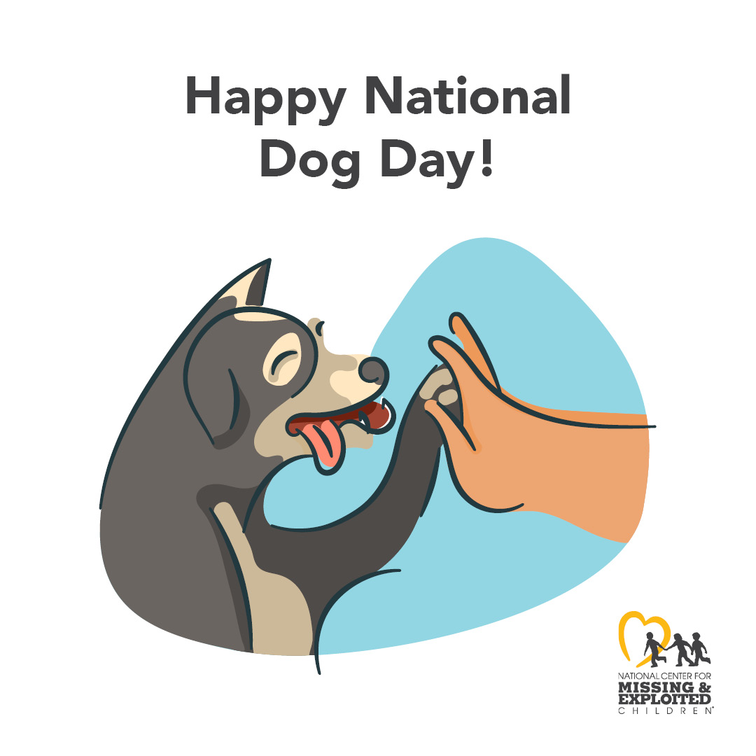 Happy National Dog Day! 🐶
Today, we honor the incredible dogs who help keep our children safe. From searching for missing kids to providing comfort in tough times, these dedicated dogs are true heroes! 

Read more about one of these amazing heroes:  missingkids.org/blog/2024/kudo…