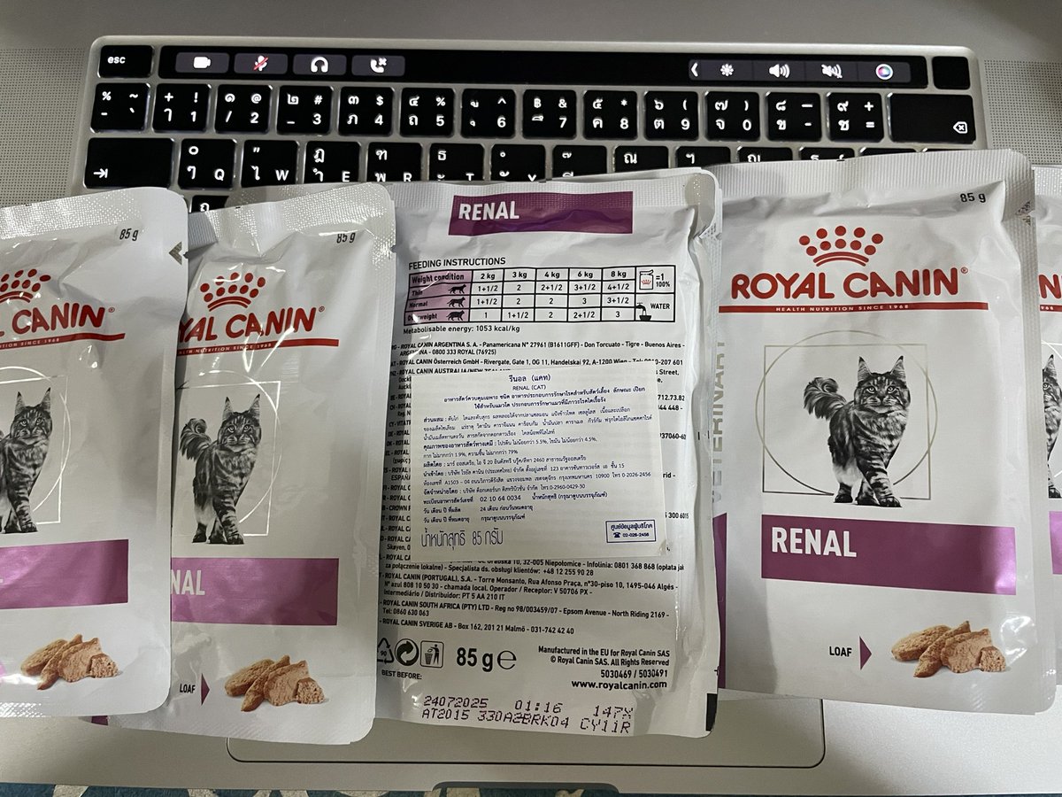 slippedmyname's tweet photo. Royal canin renal อาหารเปียกสูตรไต
ซองละ 80 มี 9 ซองค่ะ
หมดอายุ 24.07.2025
ค่าส่ง 1-4 20 บาท มากกว่า 4 ค่าส่ง 40
#อาหารแมว #แมวเลีย #โรยัลคานิน #ขนมแมว #VFcore #อาหารแมวไต #renal https://t.co/hsz5ATIqF4