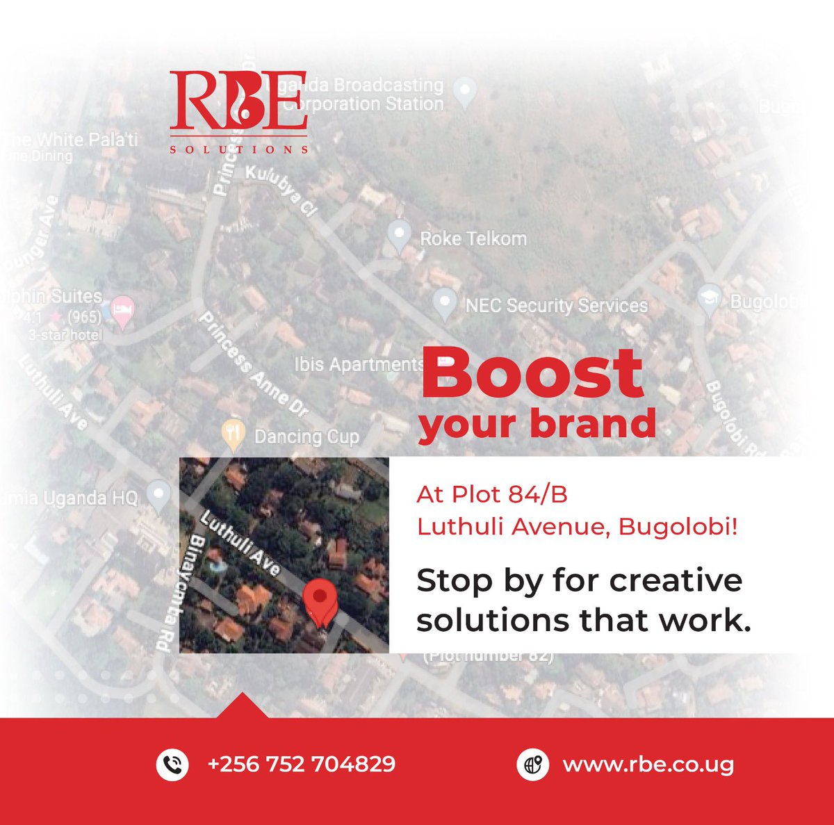 Boost your brand at Plot 84/B Luthuli Avenue, Bugolobi! Stop by for creative solutions that work <a href="/rbesolutions/">RBE Solutions</a> on 0752704829 🌟!  #ugandaart #Creative