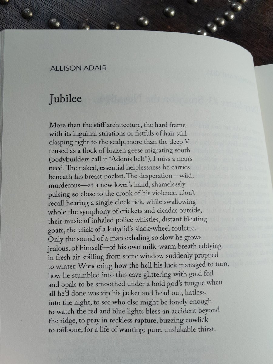 Allison Adair (@fascicles) on Twitter photo Dreamed of publishing work in <a href="/coppernickel/">Copper Nickel</a> for years. So happy this new poem, "Jubilee," came to rest there. What an issue, esp. the cento-like composite on the back cover! (Ignore the haze of my camera, my souvenir from falling into a river in Iceland--another story.) 🌿 Dreamed of publishing work in <a href="/coppernickel/">Copper Nickel</a> for years. So happy this new poem, "Jubilee," came to rest there. What an issue, esp. the cento-like composite on the back cover! (Ignore the haze of my camera, my souvenir from falling into a river in Iceland--another story.) 🌿