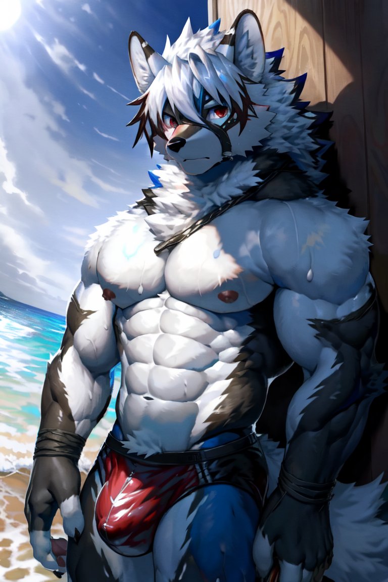 ji971227's tweet photo. 【AI】#furry #Andrius #Lycaon
The beach of the canines(2/3)
犬科動物們的海灘(2/3) https://t.co/ZraeUG2ZiA